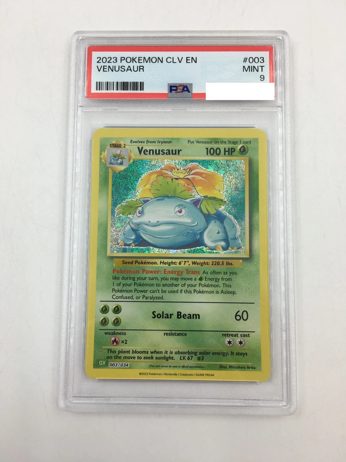 PSA9 エラー　フシギバナ VENUSAUR　ポケモンスクラッチ PSA9 フシギバナ 初版 マークなし 旧裏 旧裏面 ホロ Holo