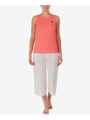 

DKNY Sets Коралловая однотонная майка без рукавов с круглым вырезом Capri Everyday Size, Коралл