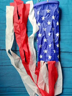 American flag windsock with Liberty Bell USA Fourth of July Hanging Decoration 