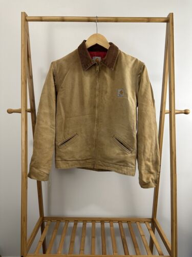 VTG 80s Carhartt Detroit Quilted Red Lined WIP Work Workwear VTG 80s Carhartt Detroit Quilted Red Lined WIP Work Workwear