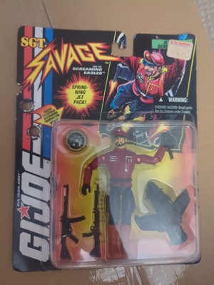GI Joe Sgt. Savage and His Screaming Eagles Jet-Pack General Blitz 4'' MOSC 1994