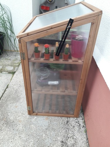 Wooden Cold Frame Greenhouse Polycarbonate Grow House Garden