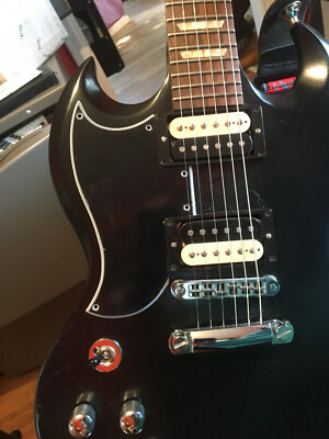 Left Handed 5 Ply Black Pickguard for Gibson SGJ or 60's Tribute Made in USA