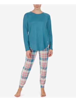 

Комплекты CUDDL DUDS Синие однотонные с круглым вырезом и длинными рукавами для отдыха, повседневный размер, Синий