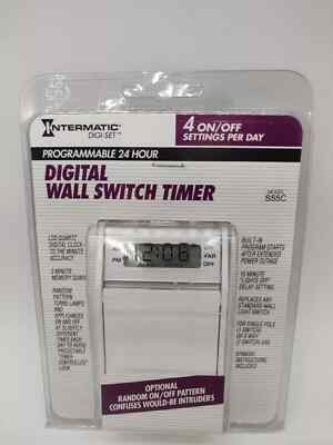 Intermatic Digital DIGI-SET Wall Switch Timer #SS5C 4 On/Off Settings NOS VTG