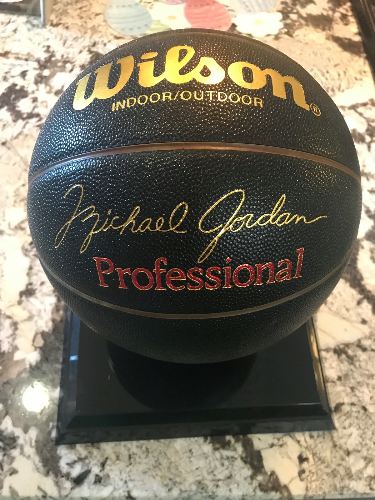 michael jordan autographed wilson basketball