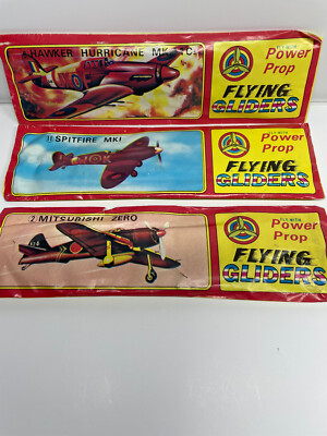 3 Vintage 80'S Power Prop Flying Gliders #2,6,11. New Unopened