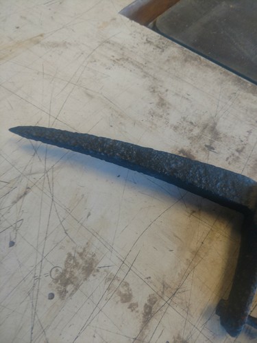 Antique primitive Miners Railroad hammer pickaxe prospectors pick iron tool