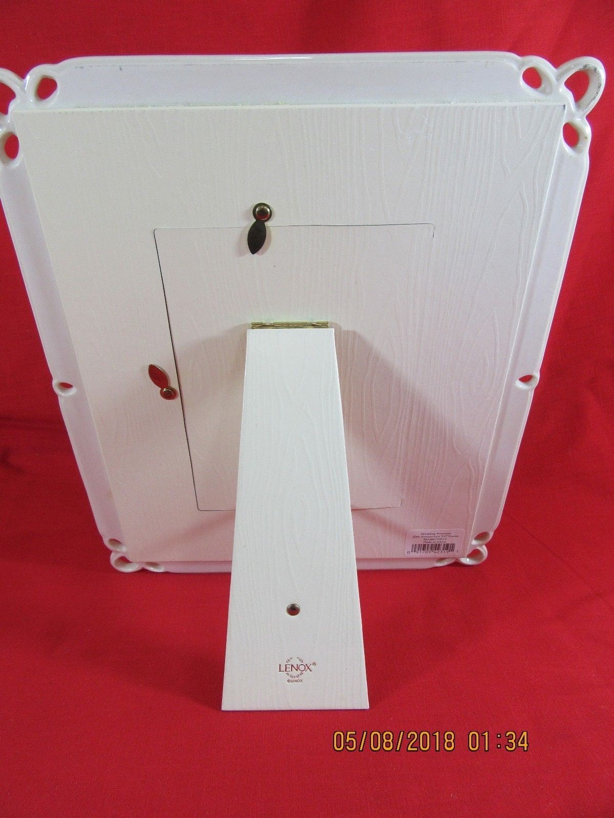 Lenox 50th Anniversary Picture Frame Floral Design Pierced Edge Wedding Promises