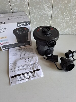 Intex Quick Fill Electric Air Pump AC Inflater Deflater Device  NEW Batteries 