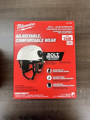 Milwaukee BOLT 24dB Helmet Attachment Earmuffs - 48-73-3250 - Brand New
