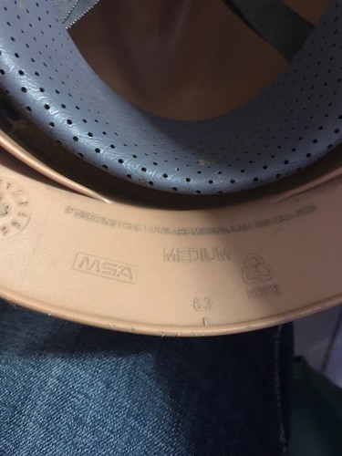 MSA V-Gard hard hat helmet used condition Medium