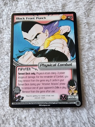 DBZ Dragon Ball Z Black Front Punch 123 CCG Limited Buu Saga