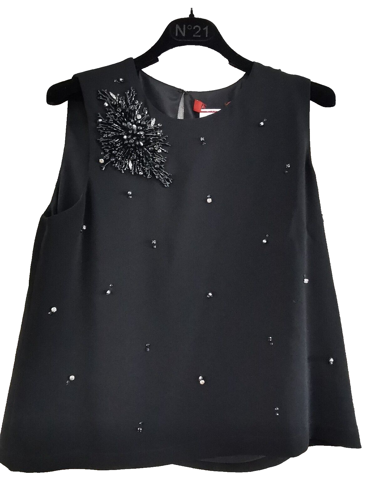 €385🌟 MAX MARA Cady top with Embroidery 8Usa_42It_ 40Fr_