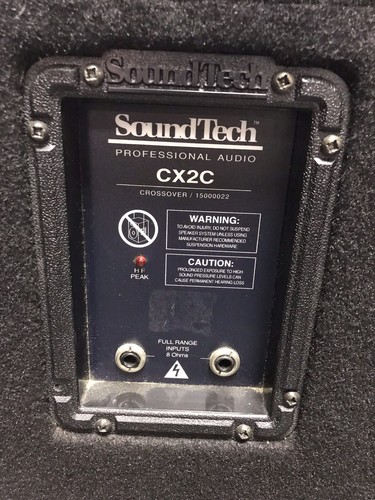 SoundTech CX2C Speakers with Crown XLS 402 Amp, Stands, and Cables