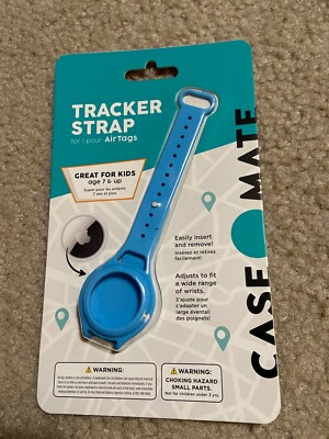 NEW! Case-Mate Tracker Strap Kids Wristband for Apple AirTag Blue