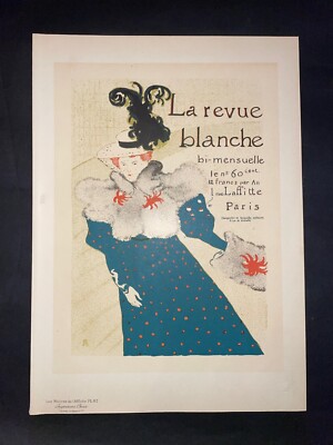 TOULOUSE LAUTREC - LA REVUE BLANCHE 1897 -ORIGINAL VINTAGE POSTER AFFICHE - PL82