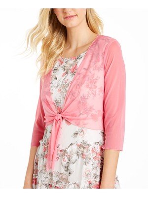 

CONNECTED APPAREL Женская розовая прозрачная куртка с завязками спереди Petites, Розовый, TGZ05136P