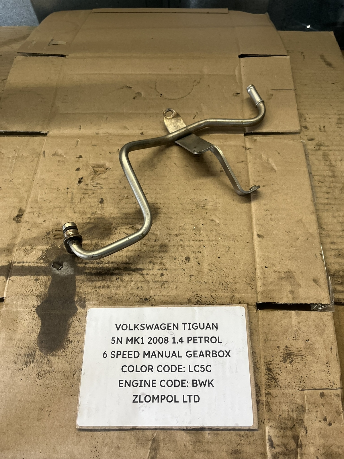 Volkswagen Tiguan 5N MK1 2008 1.4 Petrol Turbocharger Oil Pipe Hose 03C121469D