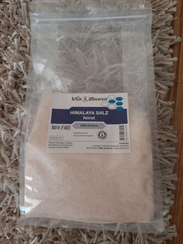  Via Biona Himalaya Salz,1000g, Feinst ,Neu ,Ovp !