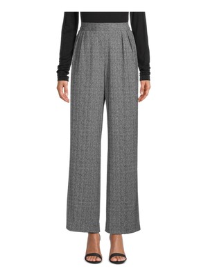 

ANNE KLEIN Женские черные эластичные брюки без застежек с карманами для работы, широкие брюки, Черный, 10782876
