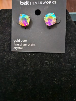 Belk's Silverworks AB crystal stud earrings. NWT