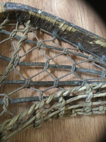 Vintage Antique 43 Inch Long Wooden Lacrosse Stick With Very Thick Grip