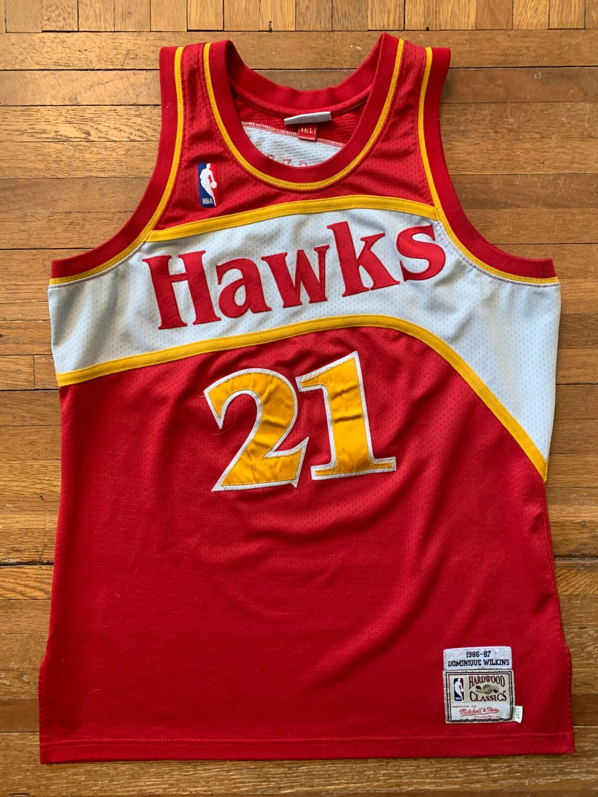 NBA アトランタ ホークス ドミニク ウィルキンス ユニフォーム チャンピオン Dominique Wilkins Atlanta Hawks Majestic Jersey NBA HWC Sewn