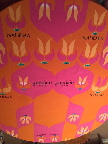 Guerlain Paris Perfume Nahema Fabric Rare Vintage Made In Italy Pink Orange