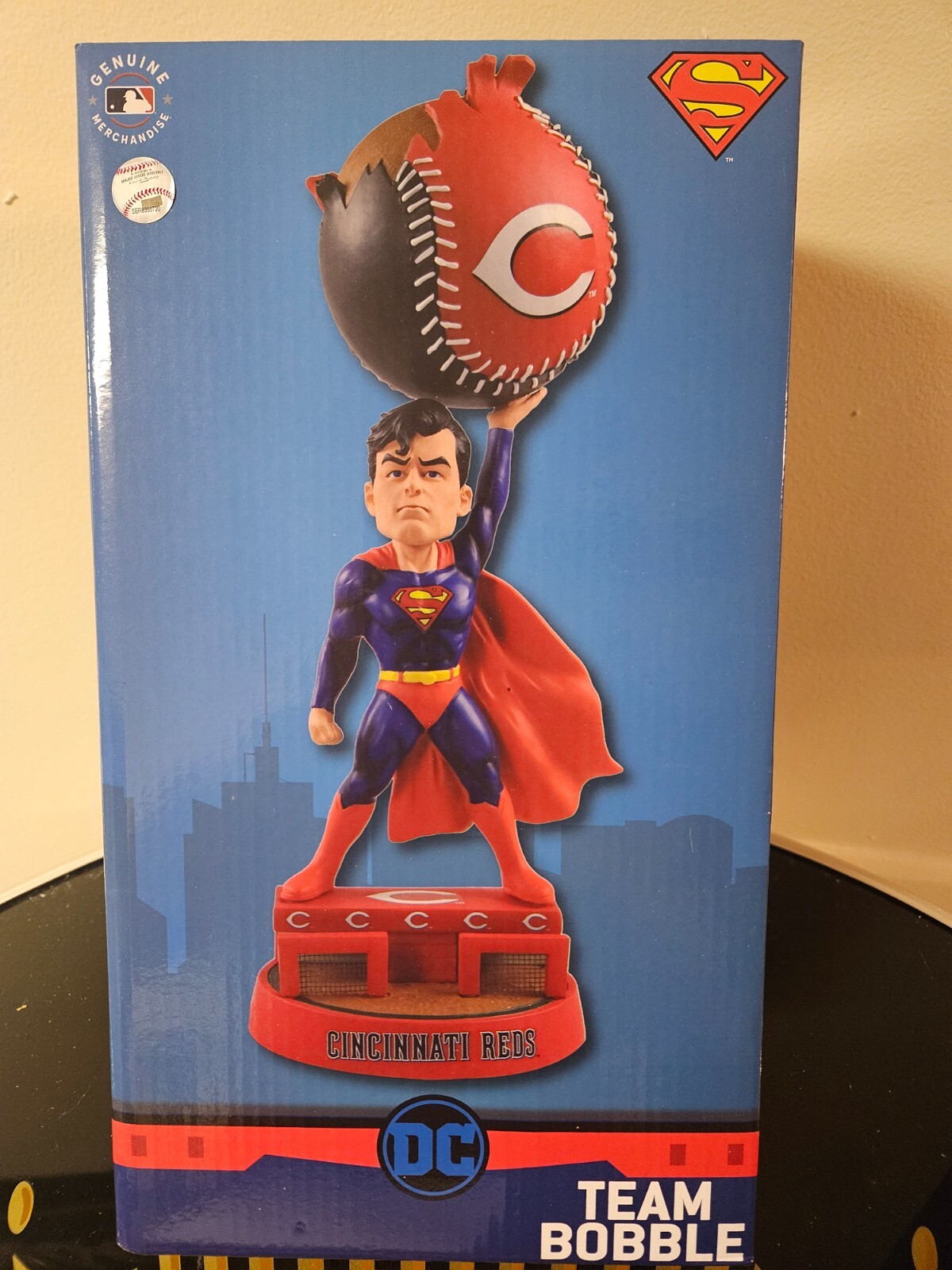 RARE Superman Cincinnati Reds Limited Edition Bobblehead DC