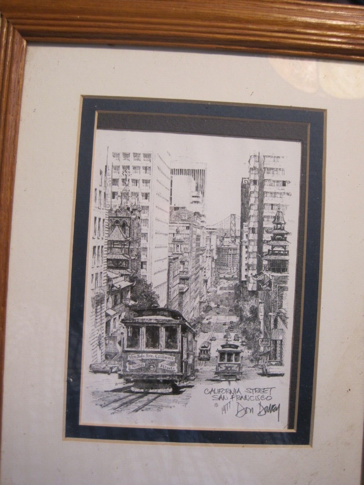 Don Davey California Street San Francisco Print Signed&Dated