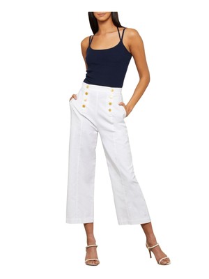 

BCBGENERATION Женские белые джинсовые укороченные широкие брюки с карманами, Белый, 2SX5B17OCW