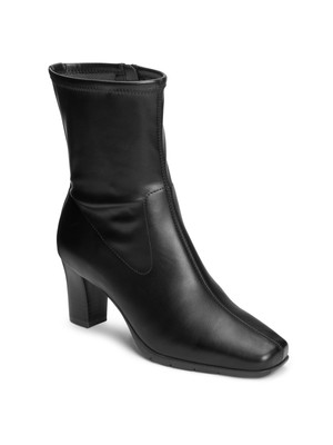 

AEROSOLES Женские черные эластичные стеганые ботильоны на блочном каблуке корицы с застежкой-молнией, размер 9 м, Черный, CINNAMON