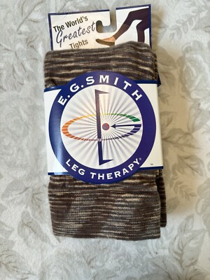 New E.G. Smith Women's Footless Tights (Tan Heather) Cotton Blend (Small/Medium)