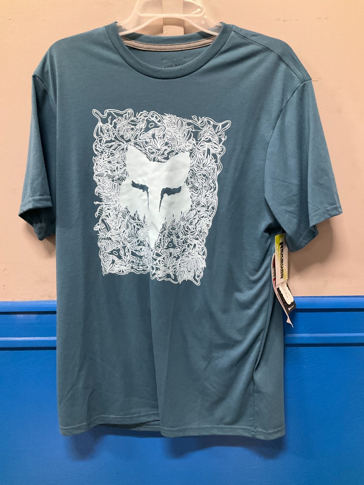 NEW FOX RACING MEN'S Auxlry Tech Tee BLUE LARGE 30510-207 | eBay