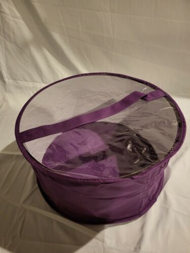 Large hat box Purple with Clear PVC Top