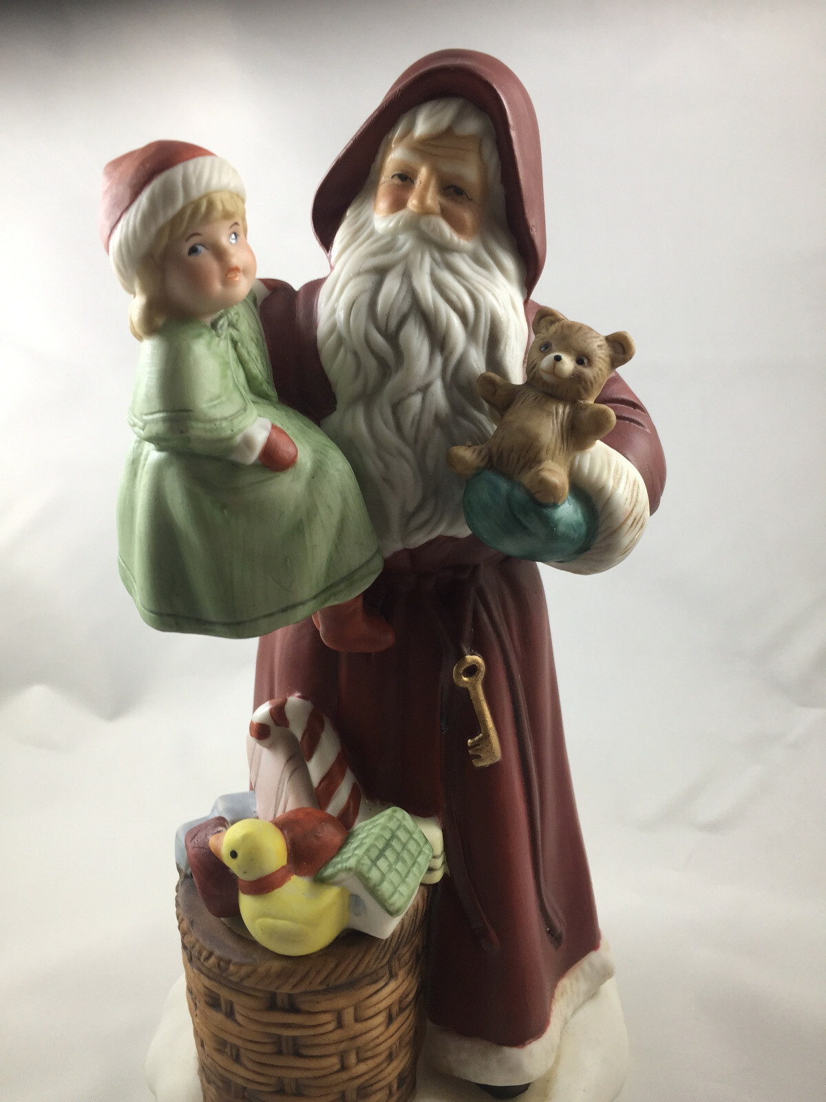 HOMCO Victorian SANTA CLAUS w Child Toys Bear 8