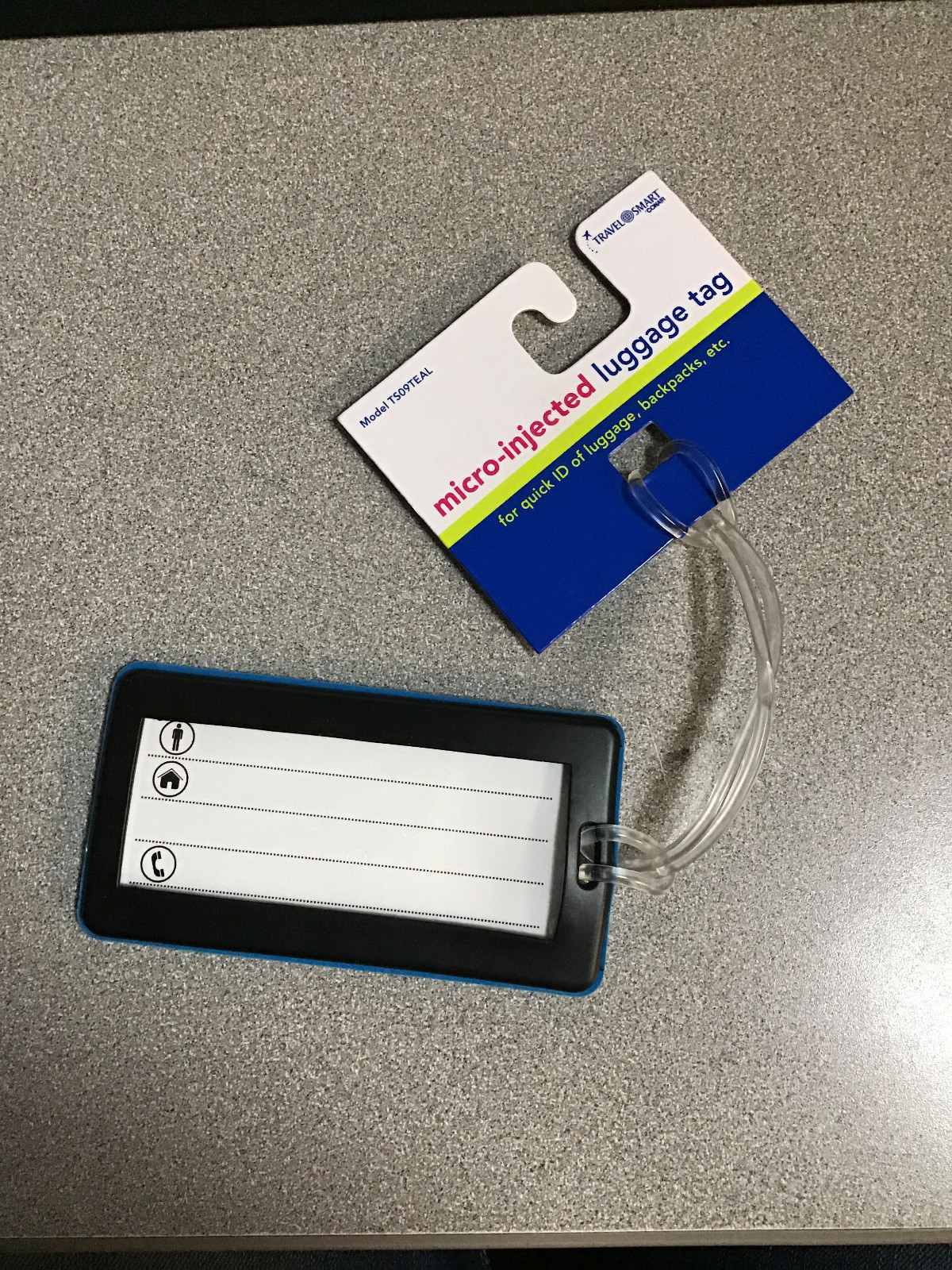Micro-injected luggage tag