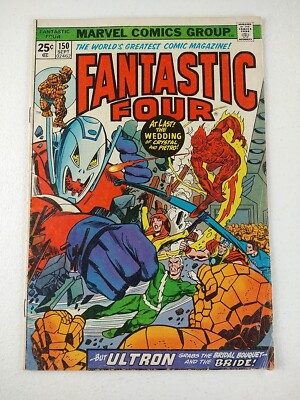 Fantastic Four #150 (1974 Marvel Comics) Ultron Avengers Bronze Age Cover