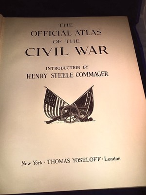 The Official Atlas Of The Civil War 1958 Hardcover Army Records Cocktail Size