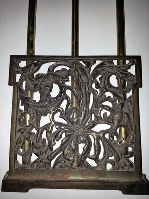 Art Nouveau Rare Mythological Bronze Expanding/Sliding Slide Book Rack/Shelf