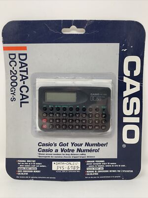 Casio Data-Cal DC-200 GY-S Calculator New NOS Sealed Telephone Directory