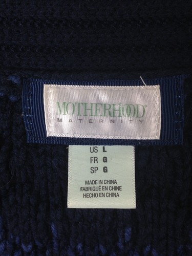 Motherhood Maternity sweater Large blue warm Duster Cardigan Wrap