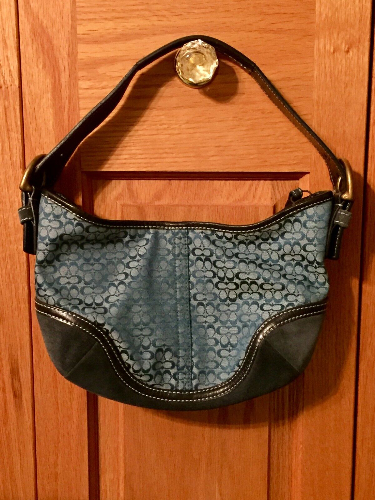 Coach Teal Canvas Signature Coach Teal Canvas Signature