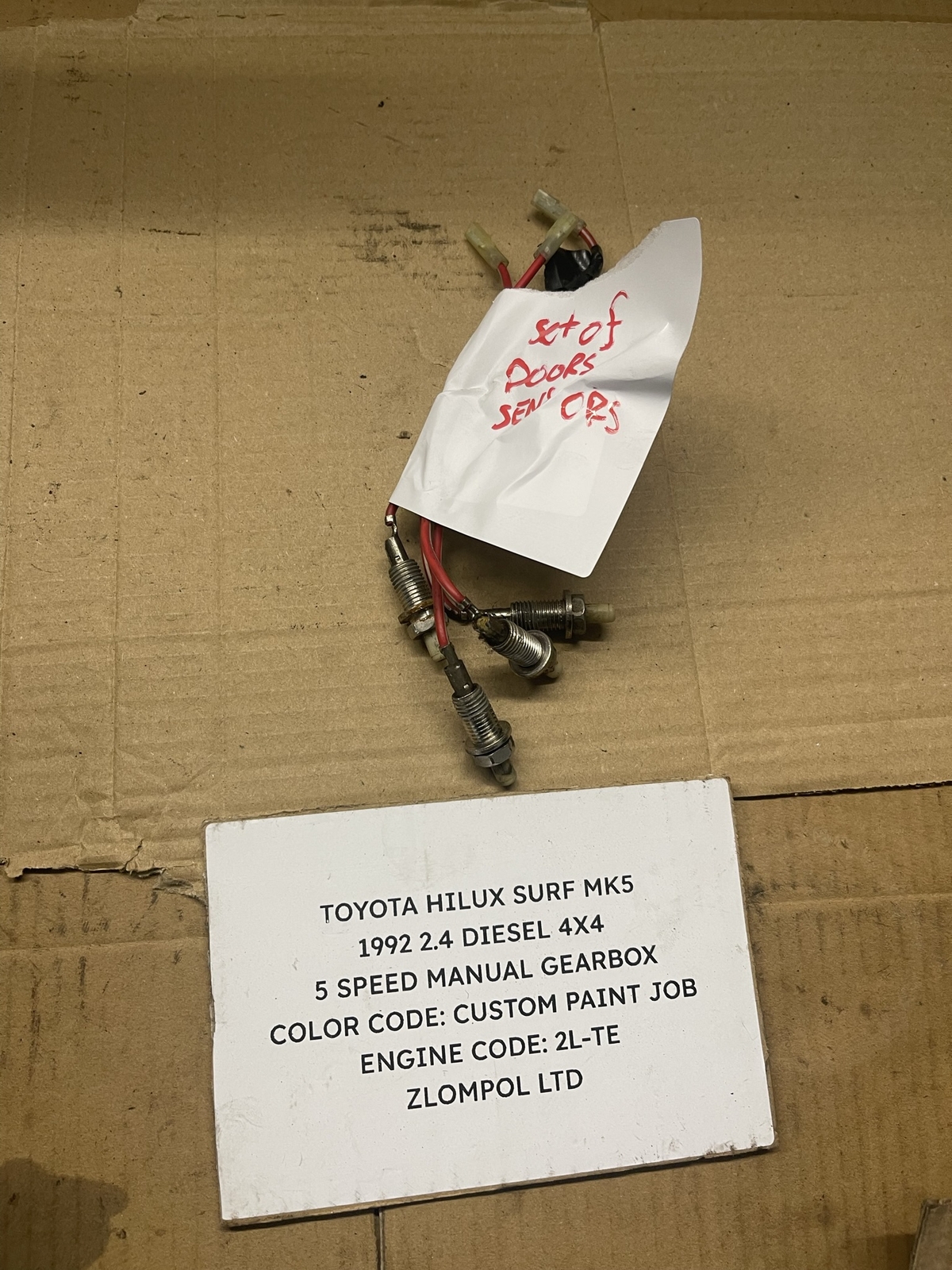 Toyota Hilux Surf Mk5 1992 2.4 Diesel - Set Of Doors Sensors