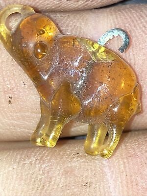 Antique glass charms Elephant