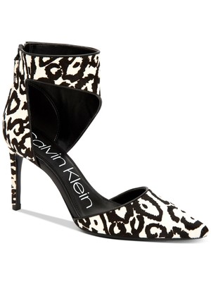 

CALVIN KLEIN Женские белые туфли-лодочки с леопардовым принтом D Orsay Rajon Stiletto, Белый, E5992