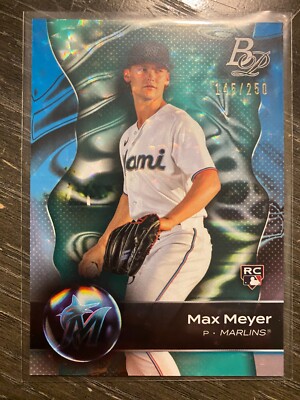 Max Meyer 2023 Bowman Platinum RC #14 - Aqua Ice Foil /250