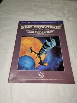 1985 TSR Star Frontiers Alpha Dawn Adventure Module Bugs in the System SFAD 5