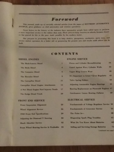 Rare 1943 Southern Automotive Journal Automotive & Aviation Service Help Book